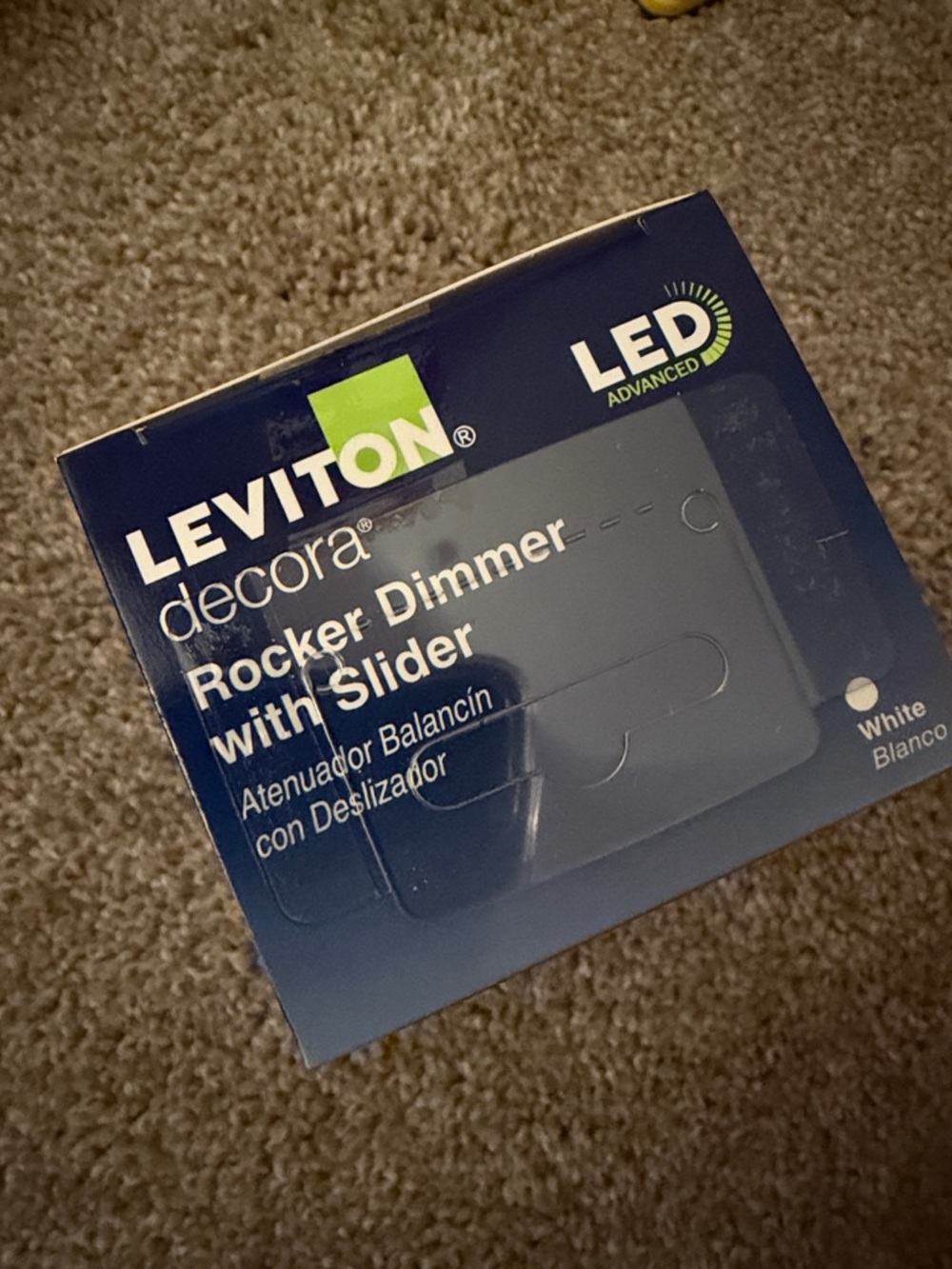 Leviton White Decora Rocker Dimmer with Slider - LED Compatible - Picture 6 of 7
